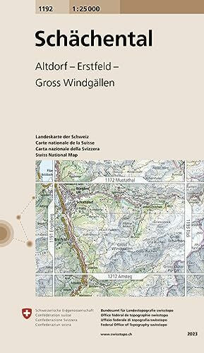 Bundesamt für Landestopografie swisstopo 1192 Schächental: Altdorf - Erstfeld - Gross Windgällen (Landeskarte 1:25 000, Band 1192)