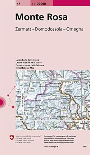 Bundesamt fÃ¼r Landestopografie swisstopo 47 Monte Rosa: Zermatt - Domodossola - Omegna (Landeskarte 1:100 000, Band 47)