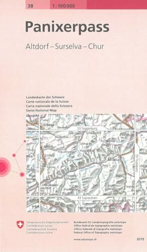 Bundesamt fÃ¼r Landestopografie swisstopo 38 Panixerpass: Altdorf - Surselva - Chur (Landeskarte 1:100 000, Band 38)