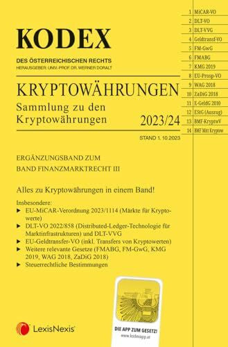 Egger, Bernhard Kodex Kryptowährungen: Ergänzungsband zu Finanzmarktrecht III
