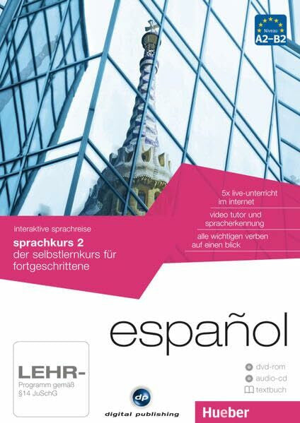 Hueber Verlag GmbH & Co. KG interaktive sprachreise sprachkurs 2 español: der selbstlernkurs für fortgeschrittene / Paket: 1 DVD-ROM + 1 Audio-CD + 1 Textbuch (Interaktive Sprachreise digital publishing)