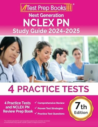Morrison, Lydia Next Generation NCLEX PN Study Guide 2024-2025: 4 Practice Tests and NCLEX PN Review Prep Book: [7th Edition]