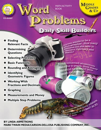 Armstrong, Linda Word Problems: Math Activity Book, Middle Grades & Up ...
