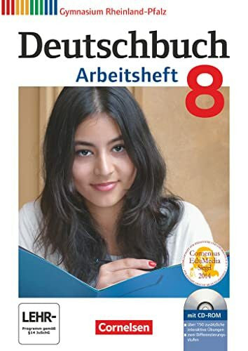 Horwitz, Angela Deutschbuch Gymnasium - Rheinland-Pfalz - 8. Schuljahr: Arbeitsheft mit Lösungen und Übungs-CD-ROM