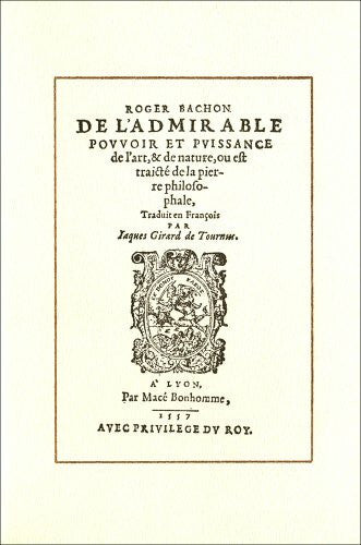 Bachon, Rocher De L'Admirable Puissance De L'Art Et De La Nature Ou Est Traite De La Pierre Philosophale