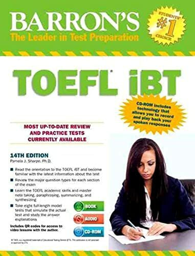 Sharpe Ph.D., Pamela J. Barron's TOEFL iBT with Audio CDs and CD-ROM