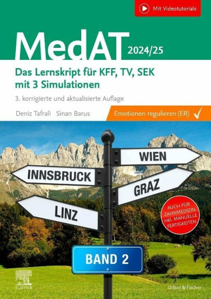 Tafrali, Deniz MedAT 2024/25 - Band 2: Das Lernskript fÃ¼r kognitive FÃ¤higkeiten und Fertigkeiten, TextverstÃ¤ndnis und sozial-emotionale Kompetenzen (inkl. manuelle ... Human- und Zahnmedizin (mit Videotutorials)