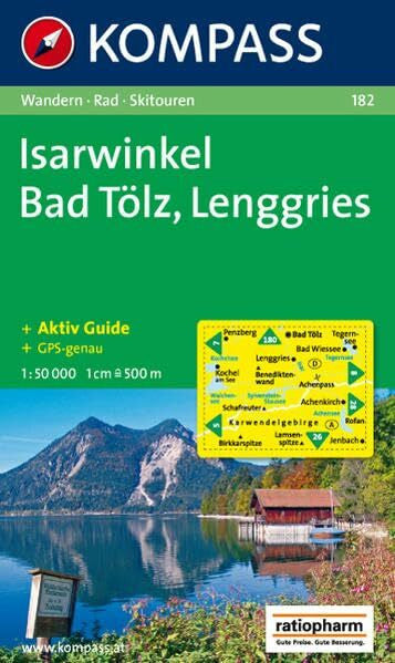 KOMPASS-Karten GmbH Isarwinkel, Bad Tölz, Lenggries: Wander-, Rad-, Langlauf- und Skitourenkarte, mit Kompass Lexikon. GPS-genau. 1:50.000