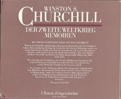 Churchill, Winston S. Der Zweite Weltkrieg (6 BÃ¤nde)
