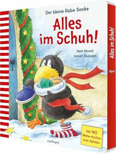 Rudolph, Annet Der kleine Rabe Socke: Alles im Schuh! Mit Memo-Spiel: Nikolaus- und Weihnachts-Pappebuch ab 3 Jahren