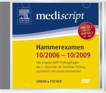 Fecker, Gisela Mediscript 2. Abschnitt der Ärztlichen Prüfung DVD, Hammerexamen 10/06-10/09, inkl. GK2 (3/01-8/05) und GK3 (3/01 - 8/06): Alle ... Für Windows 2000, XP, Vista, Windows 7