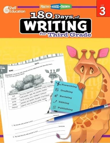 Sturgeon, Kristi 180 Days of Writing for Third Grade: Practice, Assess, Diagnose (180 Days of Practice)