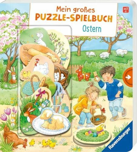 Voigt, Silke Mein großes Puzzle-Spielbuch: Ostern - Puzzlebuch ab 2 Jahren, mit 10 Puzzleteilen, Geschenk fürs Osternest