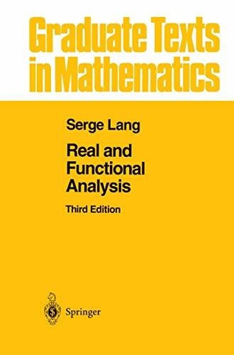 Lang, Serge Real and Functional Analysis (Graduate Texts in Mathematics, Band 142)