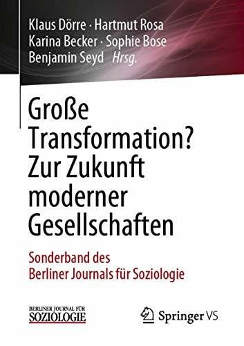 Seyd, Benjamin Große Transformation? Zur Zukunft moderner Gesellschaften: Sonderband des Berliner Journals für Soziologie