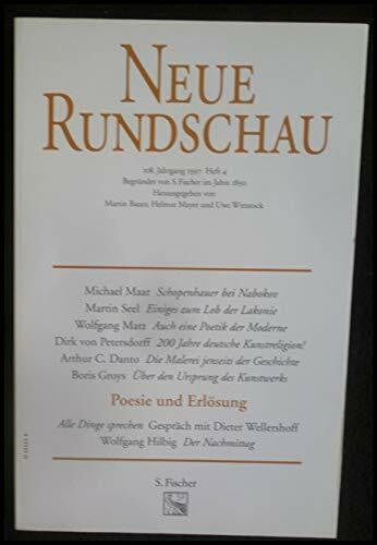 Wittstock, Uwe Neue Rundschau, H.4, Poesie und Erlösung