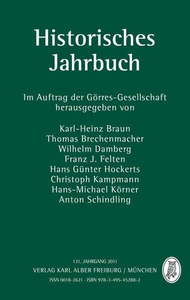 Braun, Karl-Heinz Historisches Jahrbuch: 131. Jahrgang 2011