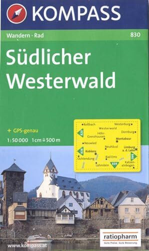 KOMPASS-Karten GmbH Südlicher Westerwald: Wandern / Rad. GPS-genau. 1:50.000