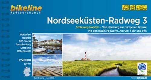 Esterbauer Verlag Bikeline Radtourenbuch, Nordseeküsten-Radweg. Teil 3: Von Hamburg nach Sylt, wetterfest/reißfest