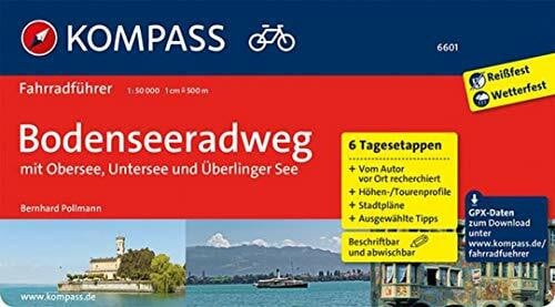 Pollmann, Bernhard KOMPASS Fahrradführer Bodenseeradweg mit Obersee, Untersee und Überlinger See: Fahrradführer mit 6 Tagesetappen, GPX-Daten zum Download und Routenkarten im optimalen Maßstab.