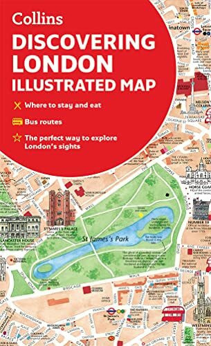 Collins Maps Discovering London Illustrated Map