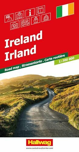 Hallwag Kümmerly+Frey AG Hallwag Strassenkarte Irland 1:300.000: Inkl. Stadtpläne, Ortsverzeichnis und Reiseinformationen