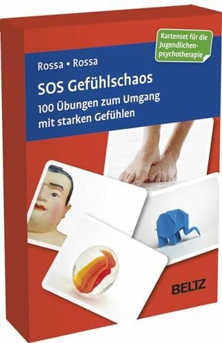 Rossa, Julia SOS Gefühlschaos: 100 Übungen zum Umgang mit starken Gefühlen. Kartenset für die Jugendlichenpsychotherapie. Mit 12-seitigem Booklet. (Beltz Therapiekarten)