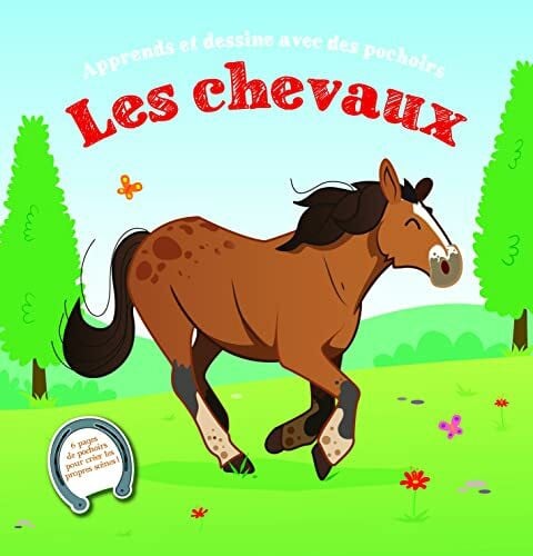Yoyo éditions Les chevaux: 6 pages de pochoirs pour créer tes propres décors