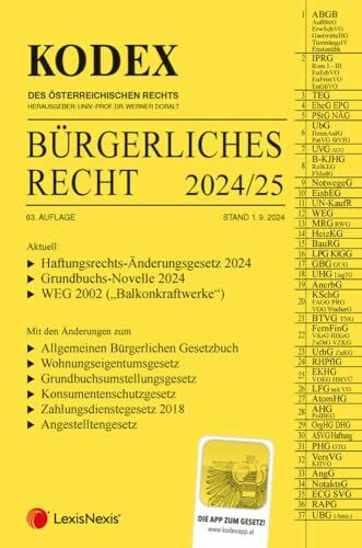 Dokalik, Dr. Dietmar KODEX Bürgerliches Recht 2024/25 - inkl. App