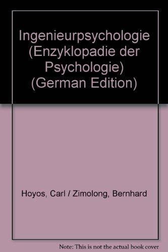 Schwarzer, Ralf Enzyklopädie der Psychologie, Bd.2, Ingenieurpsychologie