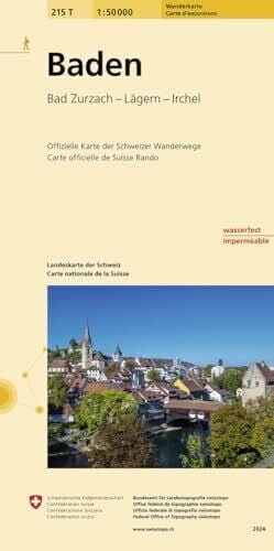 Bundesamt für Landestopografie swisstopo 215T Baden Wanderkarte: Bad Zurzach - Lägern - Irchel (Wanderkarten 1:50 000)