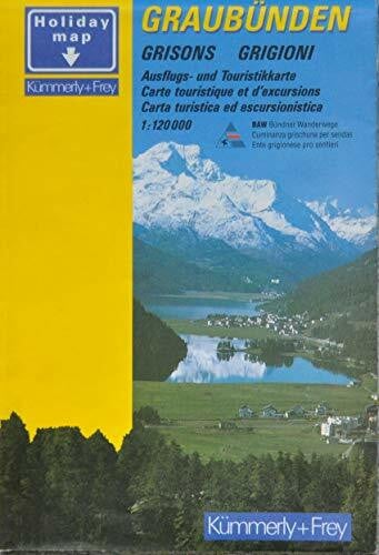 Bündner Wanderwege Kümmerly & Frey Karten, Graubünden: Ausflugs- und Touristikkarte. 1:120000 (Kümmerly+Frey Holiday Map)