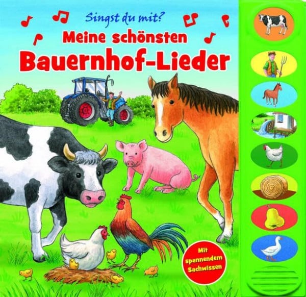 Phoenix International Publications (pikids) Meine schönsten Bauernhof-Lieder - interaktives Bilderbuch mit 8 beliebten Kinderliedern