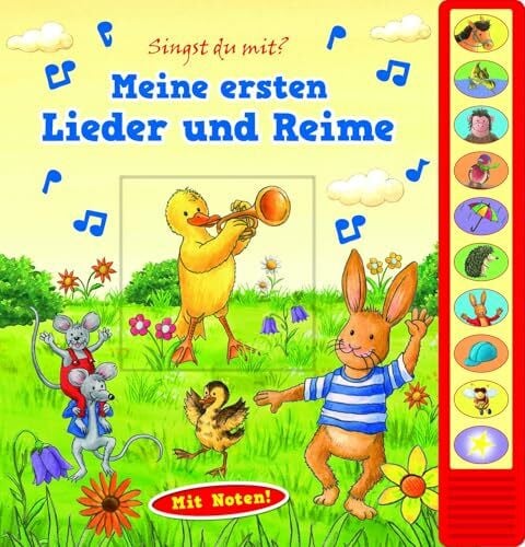 Dissmann, Axel Meine ersten Lieder und Reime - Pappbilderbuch zum Vorlesen - Liederbuch mit 10 Melodien