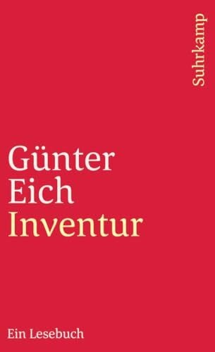 Eich, Günter Inventur: Ein Lesebuch (suhrkamp taschenbuch)