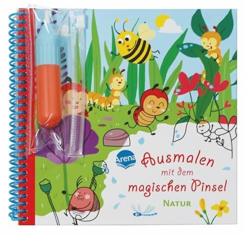 Verhille, Sophie Ausmalen mit dem magischen Pinsel. Natur: Malbuch mit Wassertankstift für Kinder ab 3 Jahren