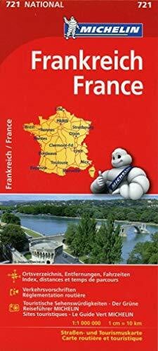 MICHELIN Michelin Frankreich einseitig: Straßen- und Tourismuskarte; Auflage 2020 (MICHELIN Nationalkarten, Band 721)