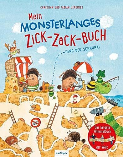 Jeremies, Fabian und Christian Mein monsterlanges Zick-Zack-Buch: Fang den Schnurk!: Das längste Wimmelbuch der Welt