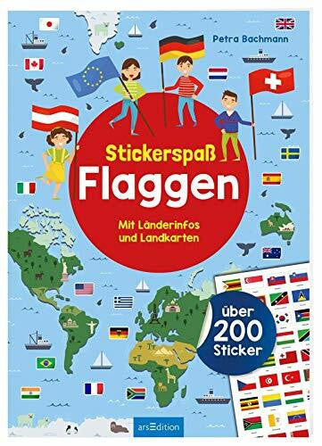 Bachmann, Petra Stickerspaß Flaggen: Mit Länderinfos und Landkarten - über 200 Sticker