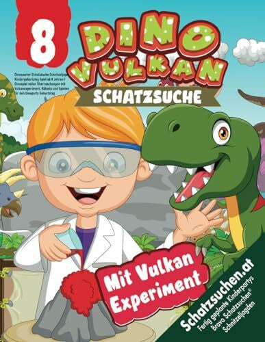 Bravo, Birgit Dinosaurier Schatzsuche Schnitzeljagd Kindergeburtstag Spiel ab 8 Jahren: Dinospiel voller Überraschungen mit Vulkanexperiment, Rätseln und Spielen für den Dinoparty Geburtstag (Bravo Schatzsuche)