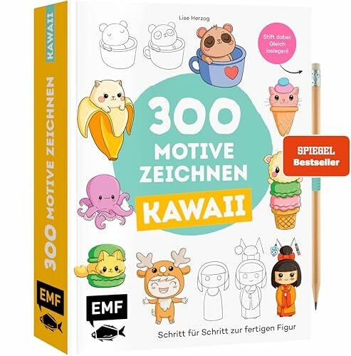 Herzog, Lise 300 Motive zeichnen – Kawaii: Schritt für Schritt zum fertigen Motiv | Stift dabei – Gleich loslegen!