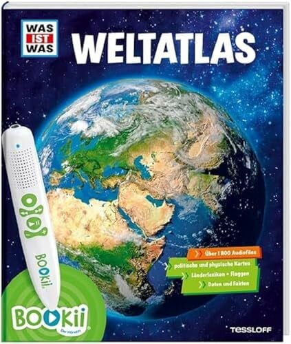 Nacke, Petra BOOKii® WAS IST WAS Weltatlas: Über 1800 Hörerlebnisse und mehr als 80 Karten, Länderlexikon mit Flaggen und Register (BOOKii / Antippen, Spielen, Lernen)