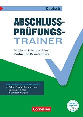 Brand, Thomas Abschlussprüfungstrainer Deutsch - Berlin und Brandenburg - 10. Schuljahr: Mittlerer Schulabschluss - Arbeitsheft mit Lösungen und Online-Training Grundwissen