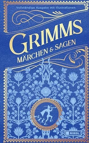 Grimm, Wilhelm Grimms Märchen und Sagen (vollständige Ausgabe): Cabra-Leder mit zweifarbigen Prägungen