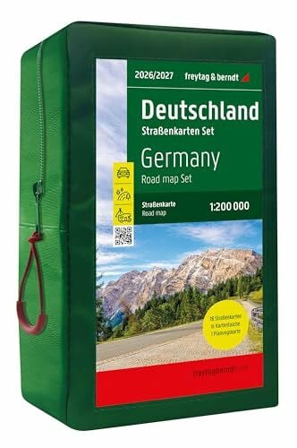 freytag & berndt Deutschland, Straßenkarten-Set 1:200.000, 2026/2027, freytag & berndt: 18 Straßenkarten in praktischer Kartentasche (freytag & berndt Auto + Freizeitkarten)