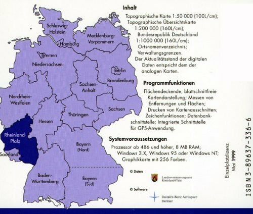 Landesamt für Vermessung und Geobasisinformation Rheinland-Pfalz TOP 50 Rheinland-Pfalz /Saarland 5.O mit interaktivem Bildflug: Topographische Karte 1:50000, Übersichtskarte 1:200000. Bundesrepublik Deutschland ... (amtlich): Mehrfarbige Ausgabe)