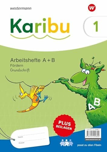 Karibu - Ausgabe 2024: Paket Arbeitshefte Fördern 1 (A+B) Grundschrift zielgleich, seitenparallel zu den Arbeitsheften Basis, plus Beilagen 1a