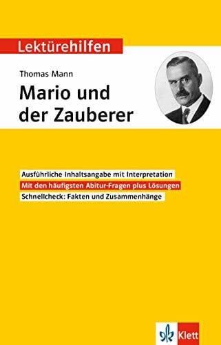 Mann, Thomas Klett Lektürehilfen Thomas Mann, Mario und der Zauberer: Interpretationshilfe für Oberstufe und Abitur