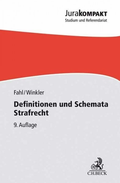 Winkler, Klaus Definitionen und Schemata Strafrecht (Jura kompakt)