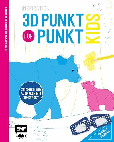 Any Puzzle Media Ltd Inspiration 3D Punkt für Punkt Kids: Zeichnen und ausmalen mit 3D-Effekt
